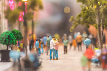 people walking in the park