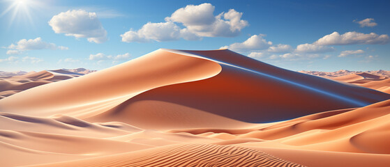 Die Schönheit der Wüste: Weite Sandlandschaften in der Sahara - obrazy, fototapety, plakaty