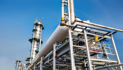 petrol and gas pipeline during the refinery process. image ai