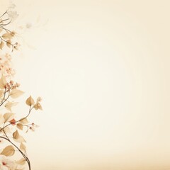 classic PowerPoint background natural theme WITH LEAVES AND STEMS. IMAGE AI