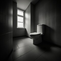 minimalism toilet. IMAGE AI