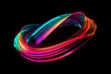 abstract colorful glowing lines. 