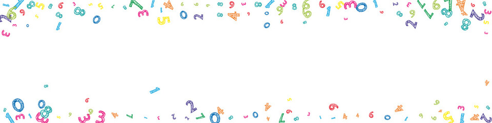 Letter confetti of Latin alphabet. Back to school background. Colorful sketch flying english words Exceptional back to school banner.