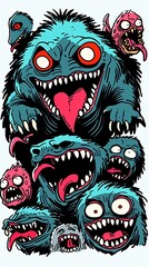 Naklejka premium dragon head tattoo