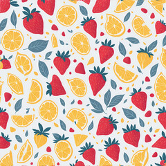Zesty Tango: Unveiling the Luscious Patterns of Lemon and Strawberry!