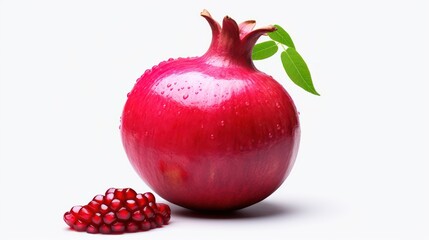 pomegranate isolated on white background,