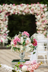 luxury elegant flower decoration for a wedding or a party