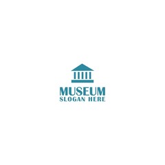 Museum logo template design isolated on white background