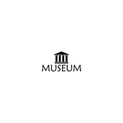 Museum logo template design isolated on white background