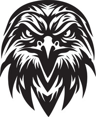 Eagle face tattoo design illustration