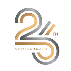26 years anniversary logo template vector