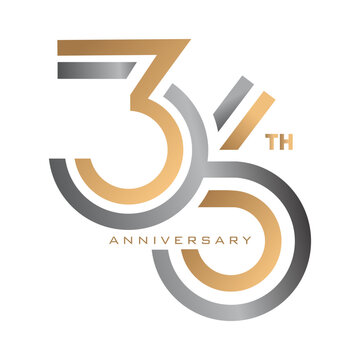 36 years anniversary logo template vector