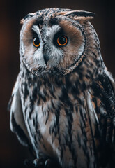Wise Gaze: Captivating Owl Portrait