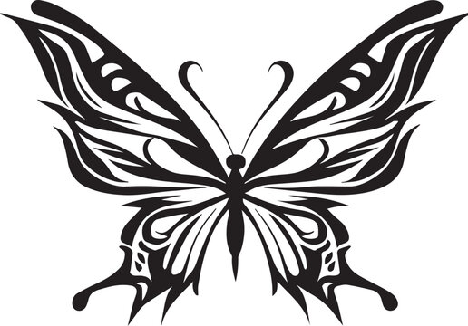 Butterfly vector tattoo design