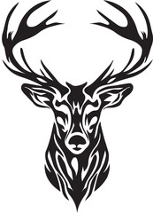 Deer vector tattoo design illustration