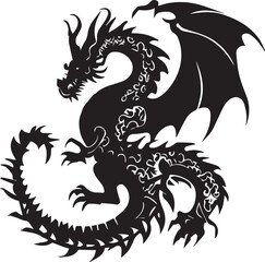 Dragon vector tattoo design