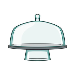 decoration cake dome cartoon. dish element, empty realistic, object bakery decoration cake dome sign. isolated symbol vector illustration