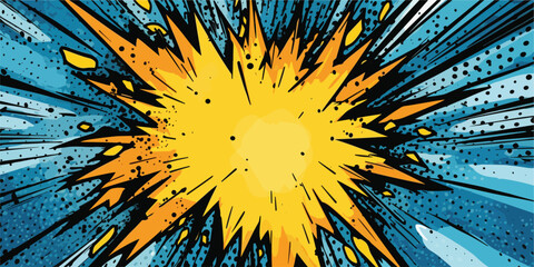 VIntage retro comics boom explosion crash bang cover book design with light and dots. Can be used for decoration or graphics. Graphic Art. Vector. Illustration Vector © Graphic Warrior