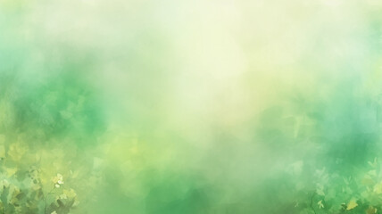 abstract blurred light watercolor fresh green eco background. Generative AI