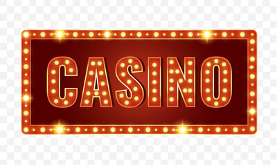 Vector luxury casino game sign on tranparents background
