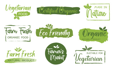 Organic food, natural product, healthy life and farm fresh for food and drink promotion.