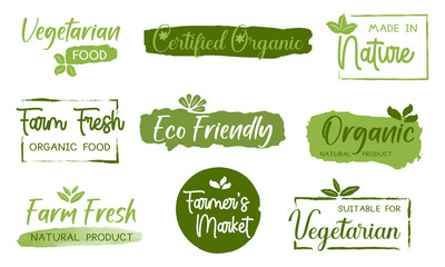 Organic food, natural product, healthy life and farm fresh for food and drink promotion.