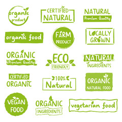 Organic food, natural product, healthy life and farm fresh for food and drink promotion.