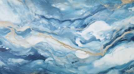 Obraz premium Blue ocean background abstract. Marble stone texture with Generative Ai.