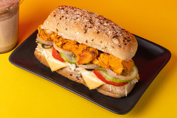 Chicken Tikka Sandwich with multigrain bread