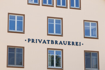 private Brauerei Schriftzug