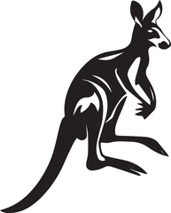kangaroo vector silhouette illustration