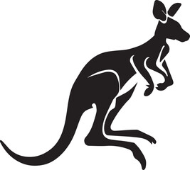 kangaroo vector silhouette illustration