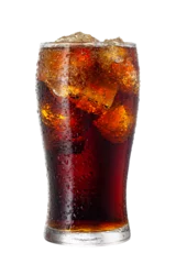 Foto op Plexiglas beverage, brownness, bubble, coke, cola, cold, cube, drink, drop, glass, ice, sodas © zhane luk
