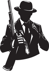 Fototapeta premium gangster vector silhouette illustration