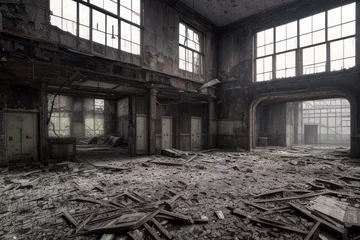 Foto op Plexiglas Interior of a post apocalyptic building © Hagi