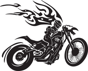 Fototapeta na wymiar motorcycle vector tattoo design illustration