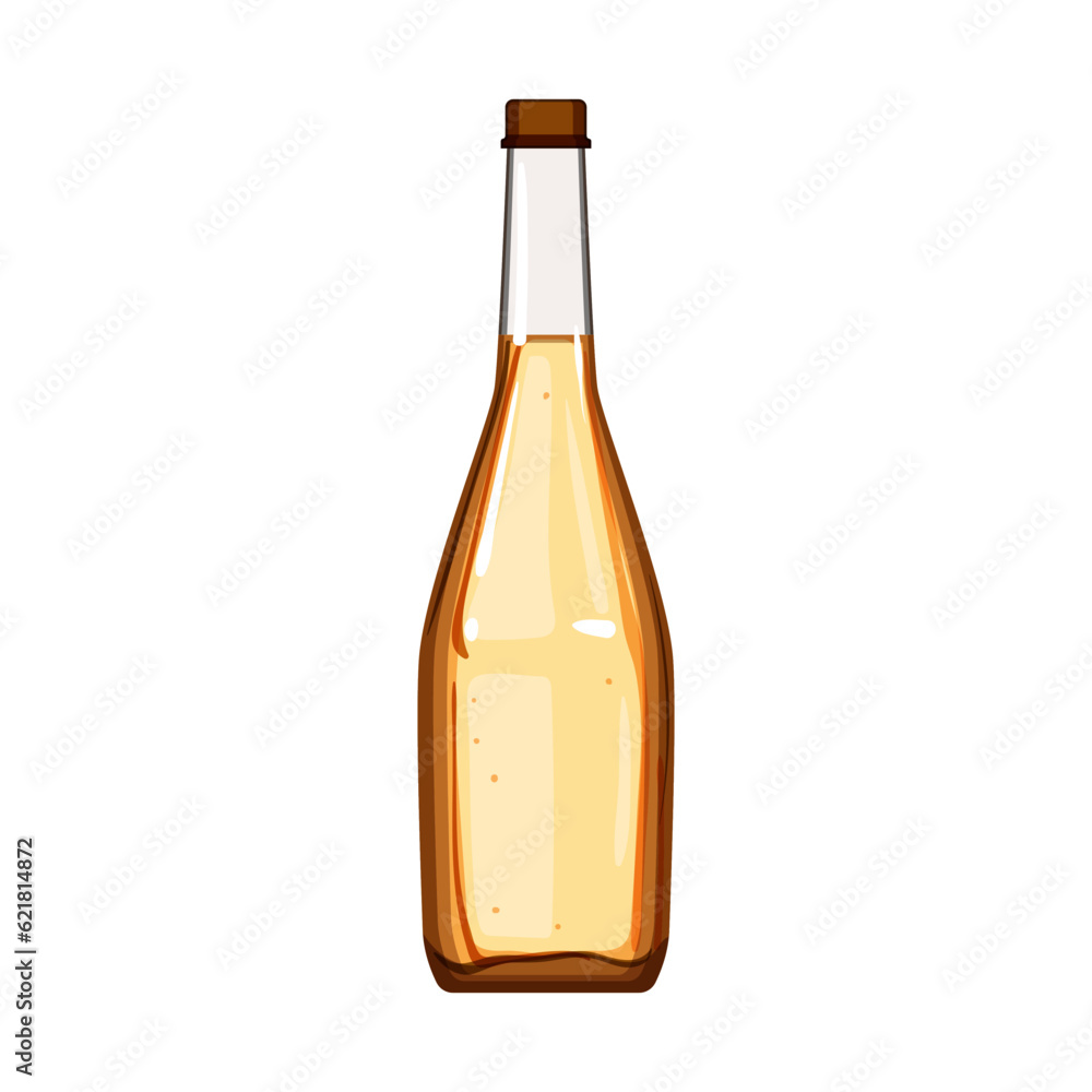 Canvas Prints transparent glass bottle soda cartoon. empty beer, alcohol fizzy, food object transparent glass bott