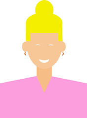 avatar of blonde woman with earrings