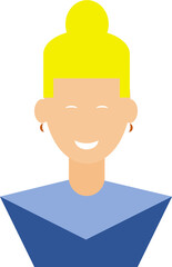 avatar of blonde woman with earrings