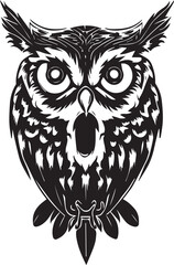 Owl vector tattoo design illustration