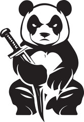 Kung Fu panda vector tattoo design illustration