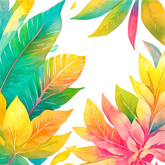 Pastel Color Leaves Background Vector