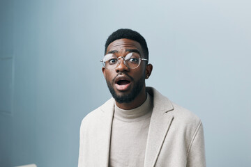 man american american jacket black portrait model stylish style fashion african expression background