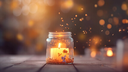 abstract blurred autumn background greeting card nature of fall copy space sale. Generative AI