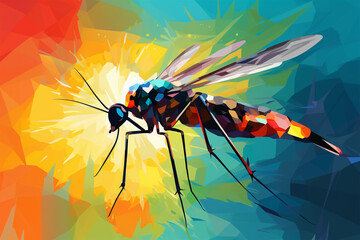 Generative AI.
wpap style abstract background, mosquito