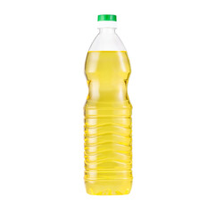 Bottle of cooking oil isolated on white background