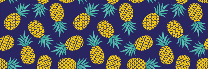 Aesthetic Pineapples Seamless pattern design for decoration,cover,banner and other purposes. 