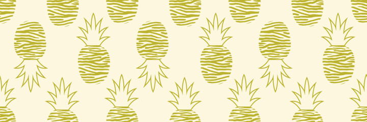 Aesthetic Pineapples Seamless pattern design for decoration,cover,banner and other purposes. 