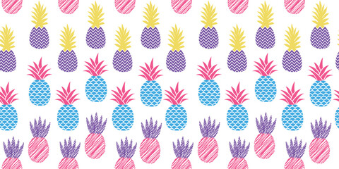 Aesthetic Pineapples Seamless pattern design for decoration,cover,banner and other purposes. 