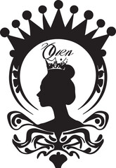 Queen vector tattoo design illustration